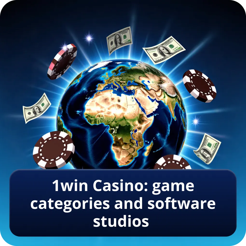 1win casino: game categories and software studios
