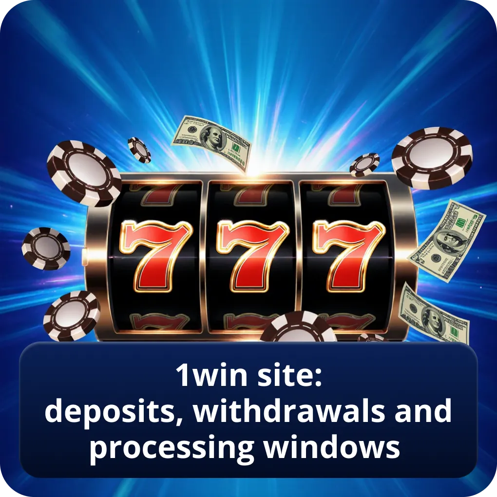 1win site: deposits, withdrawals and processing windows