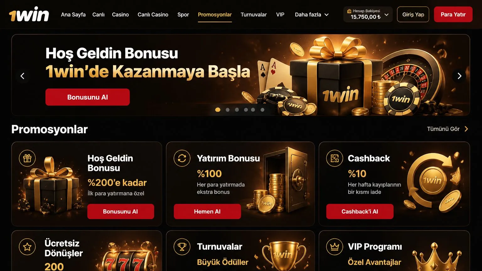 1 win platformunda sunulan hizmetler