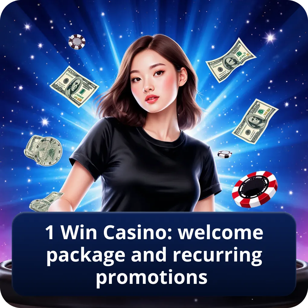 1 win casino: welcome package and recurring promotions