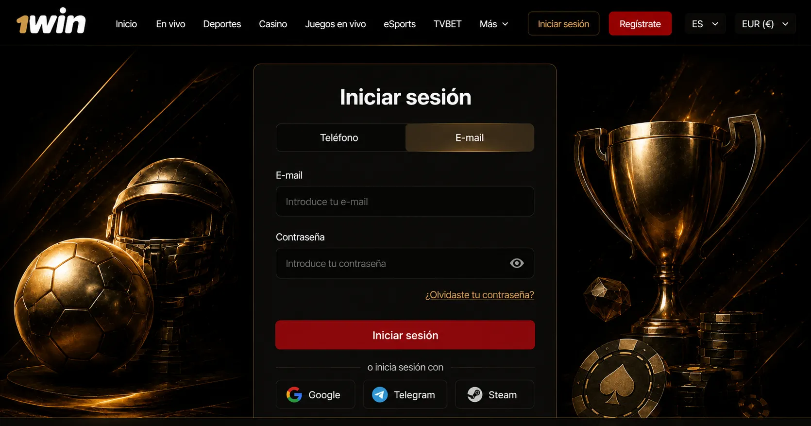 1win login: elegir el método de inicio de sesión que mejor funciona