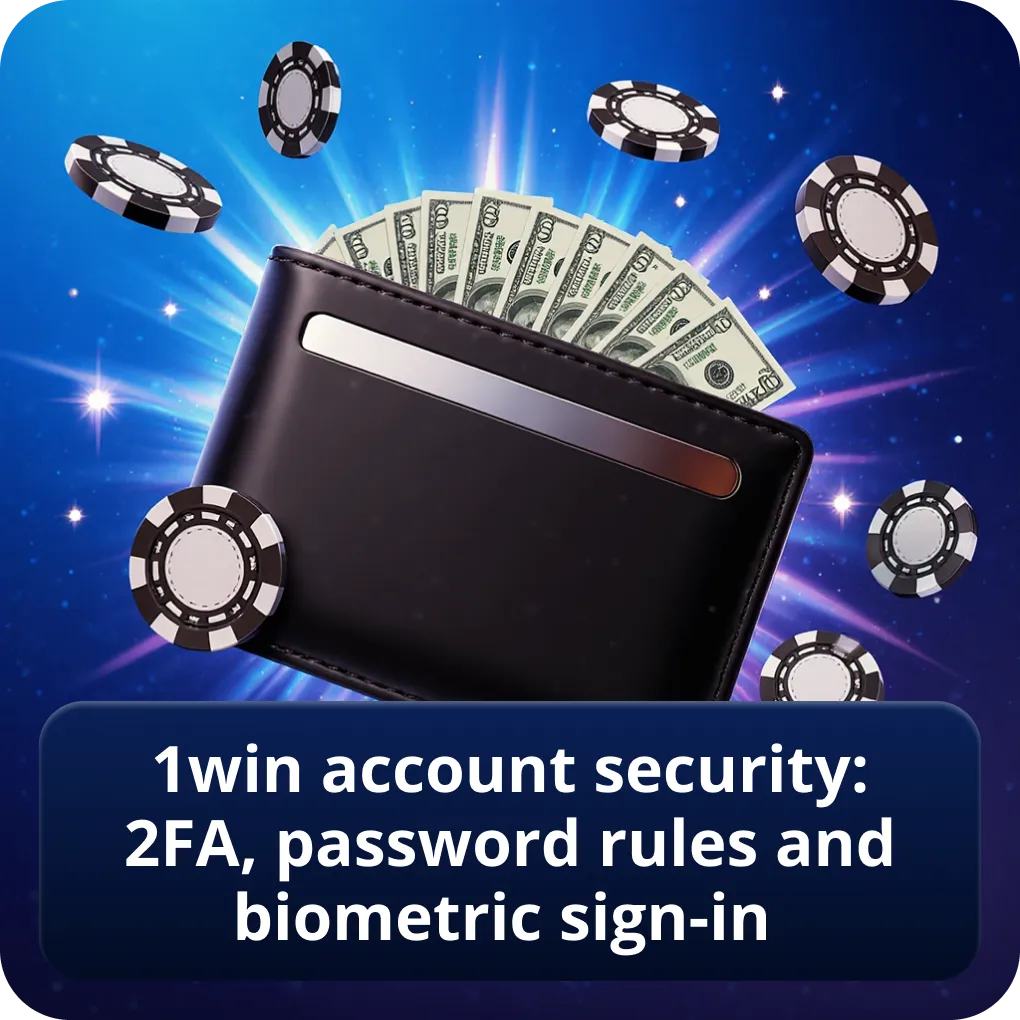 1win account security: 2FA, password rules and biometric sign-in